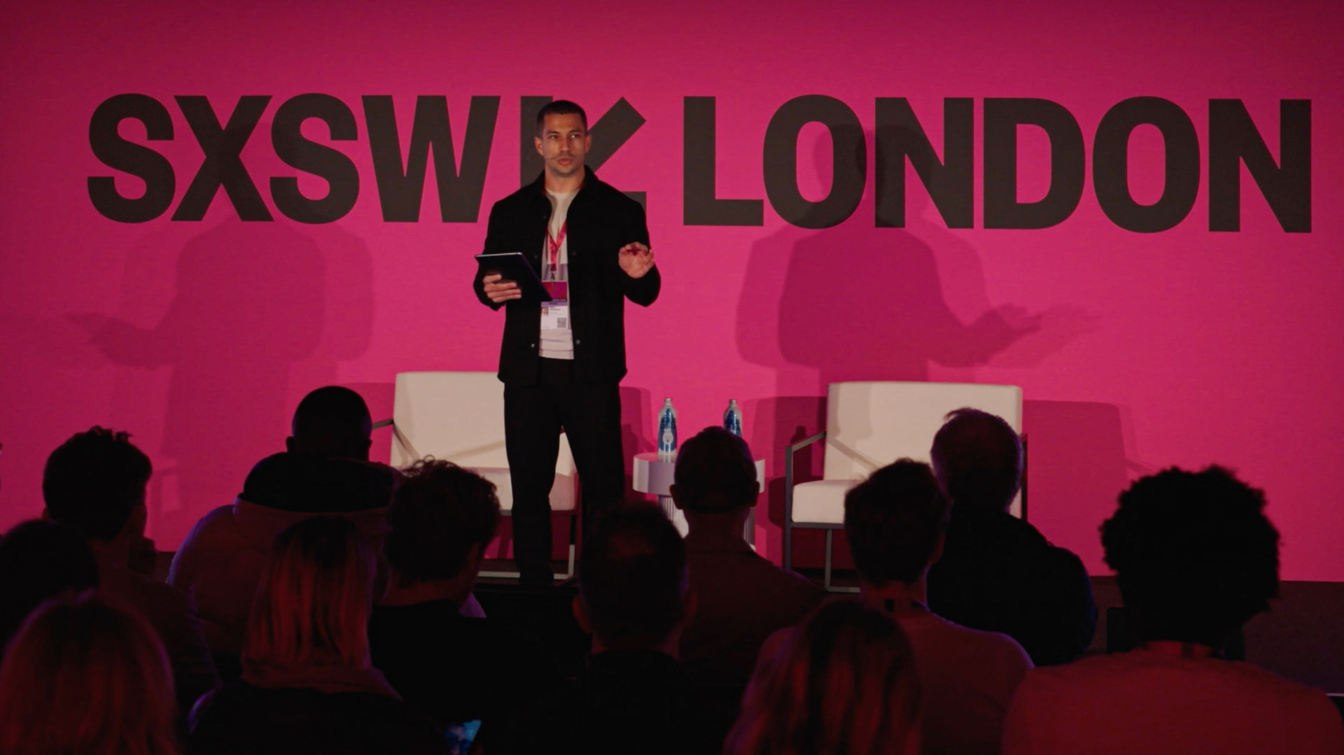 Amit Grinvald on stage at SXSW London